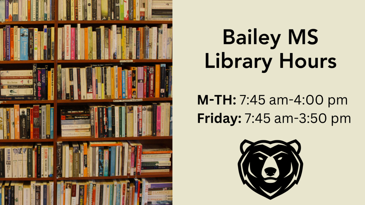 Bailey Library Hours graphic