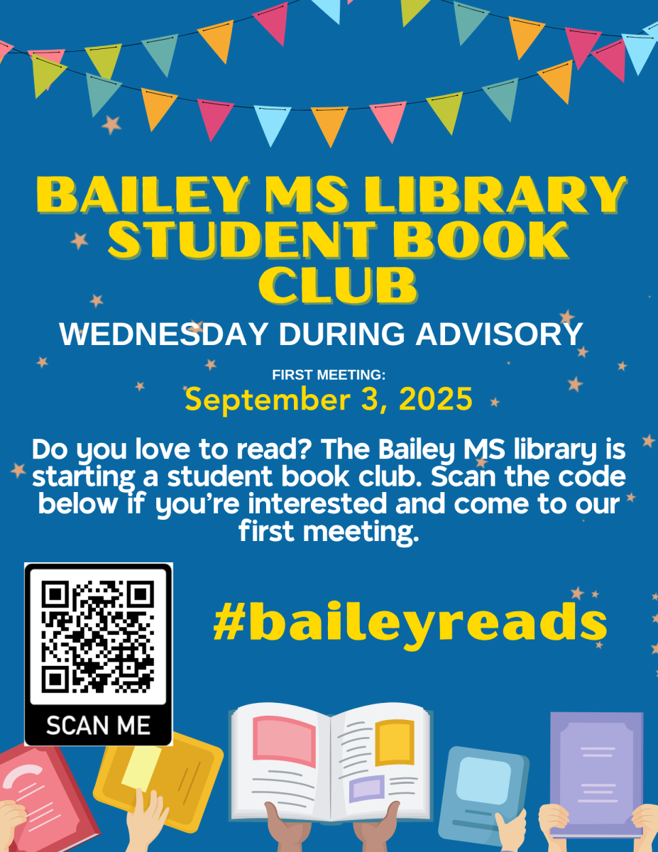 Bailey MS Student Book Club Flyer