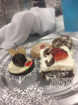 Delicious desserts at the luncheon put on by band.